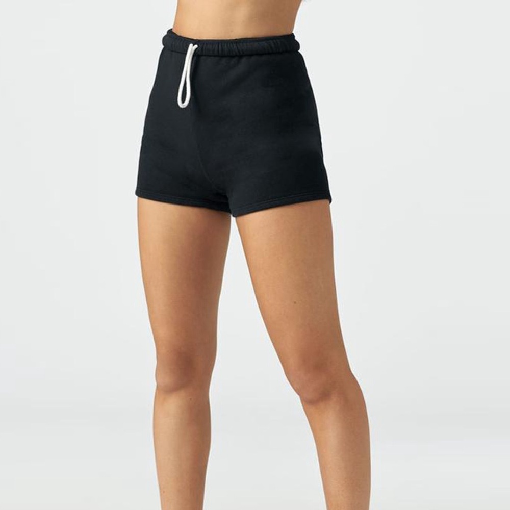 Joah Brown Black Sweatshorts High Waist